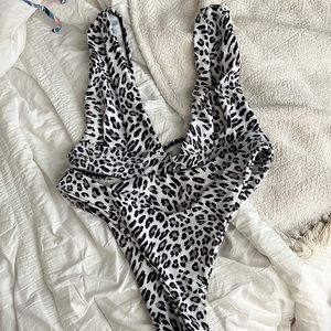 White leopard bikini